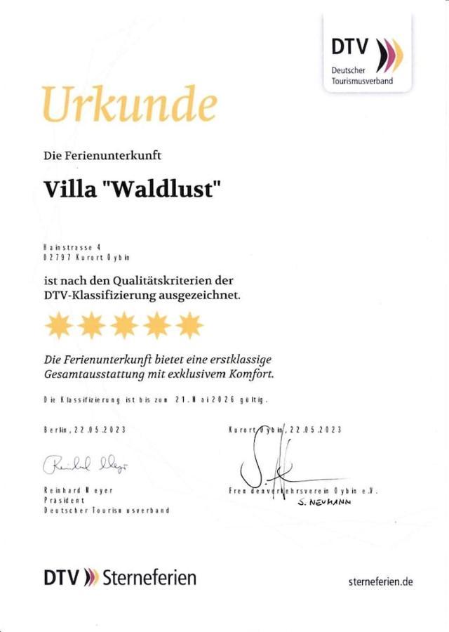 Villa Waldlust - 5 Sterne - 2 Schlafzimmer Kurort Oybin Dış mekan fotoğraf